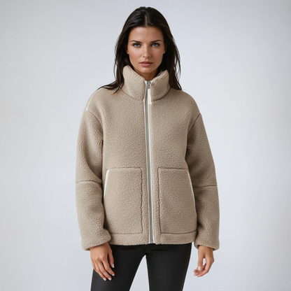 Teddy Dames Jas | Fleece met Rits
