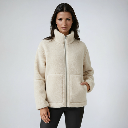 Teddy Dames Jas | Fleece met Rits