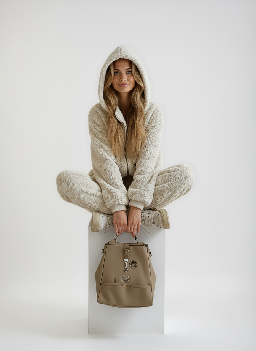 Noor Teddy Jumpsuit Dames | Capuchon & Rits