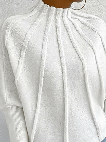 Dames trui met hoge kraag | Batwing Mouwen