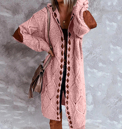Bohemian Gebreide Cardigan – Warme Lange Damesvest met Unieke Details