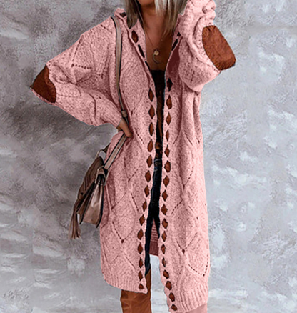 Bohemian Gebreide Cardigan – Warme Lange Damesvest met Unieke Details