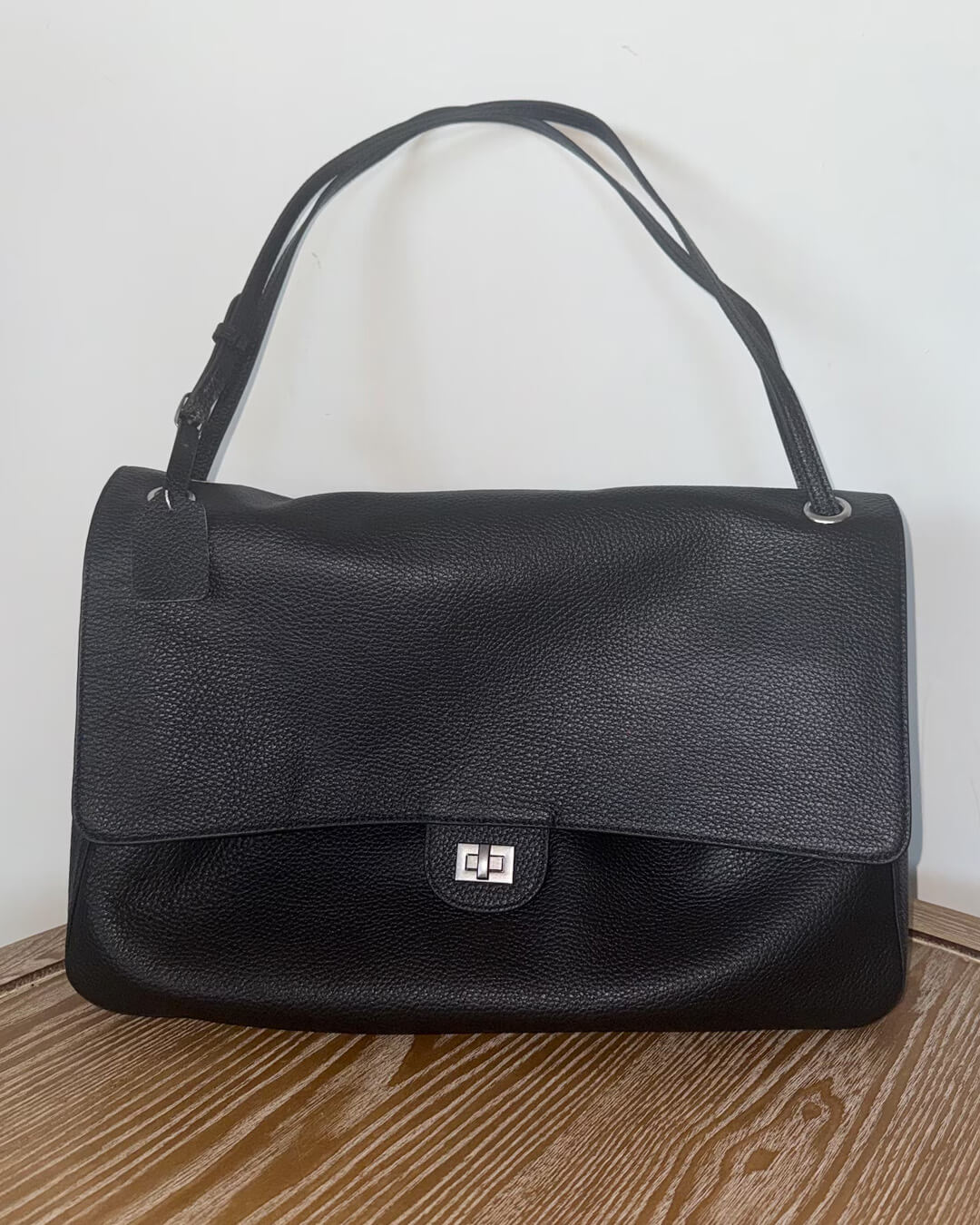Dames Black Bag | Twist-Lock Flapsluiting