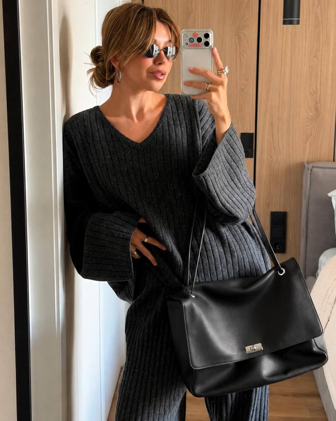 Dames Black Bag | Twist-Lock Flapsluiting