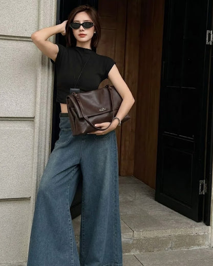Dames Black Bag | Twist-Lock Flapsluiting