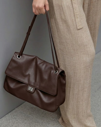 Dames Black Bag | Twist-Lock Flapsluiting