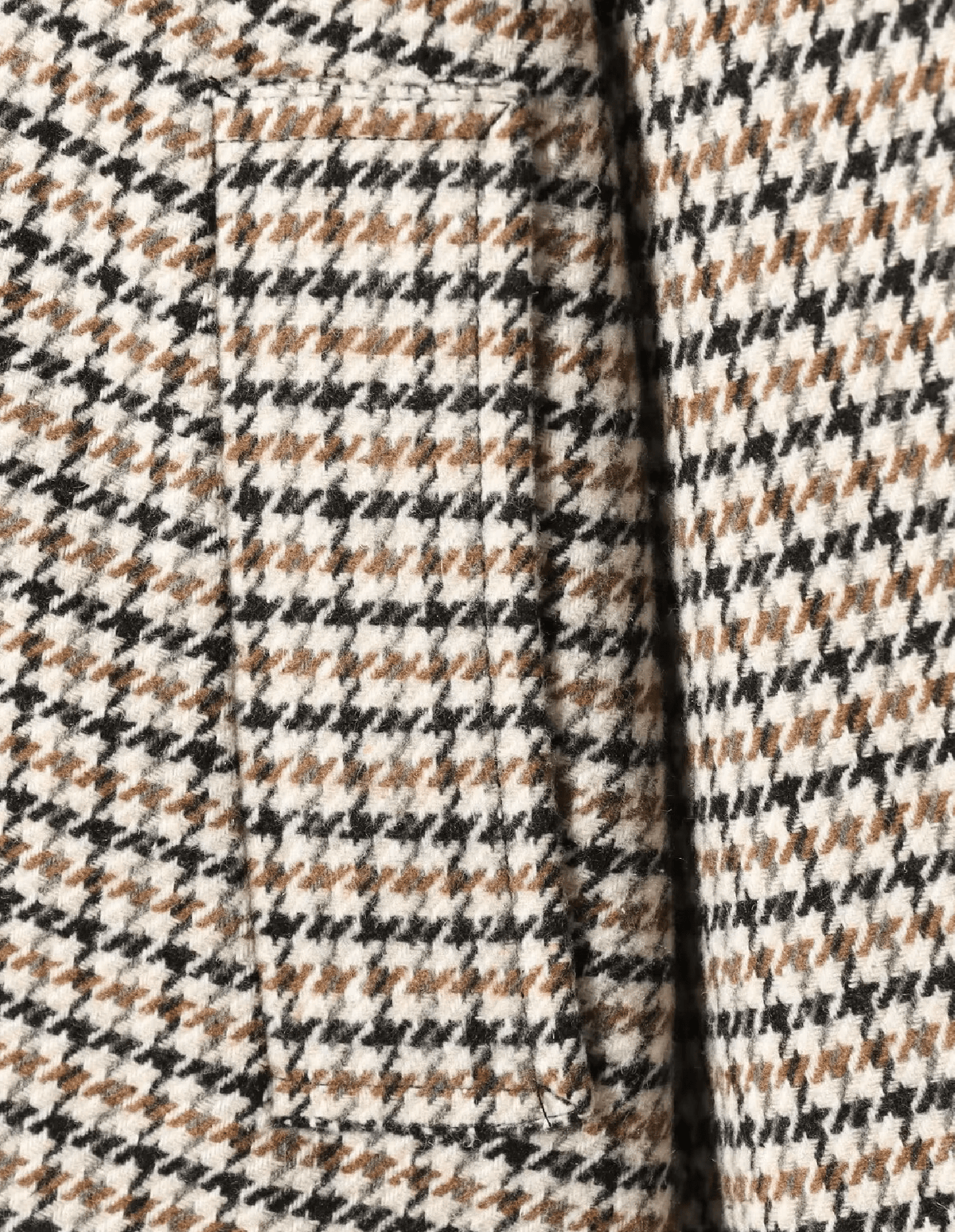 Dames cropped jas | Pied-de-poule & Hoge kraag