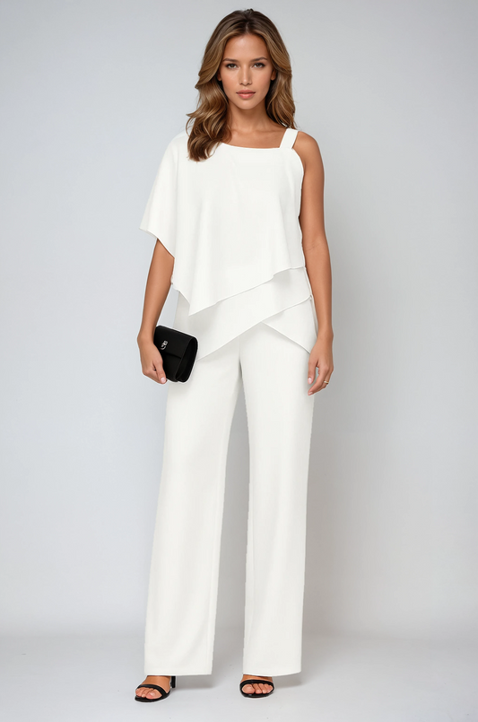 Sophia Dames Set | Chiffon Top & Wide Leg Broek