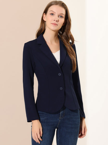 Elena Dames Blazer | Getailleerd Colbert met Revers & Knopen