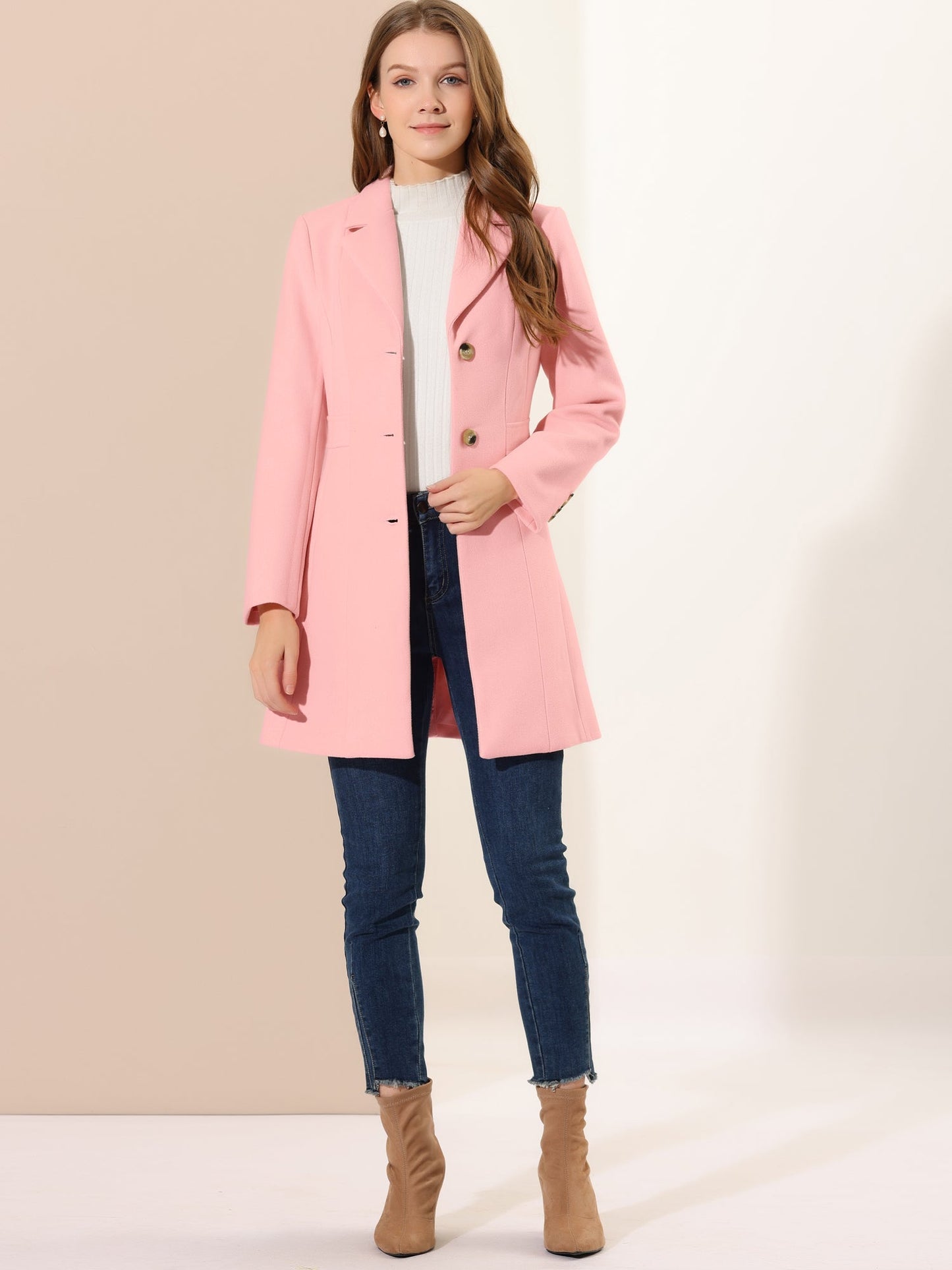 Isabelle Dames Winterjas | Lange Jas met Knoopsluiting