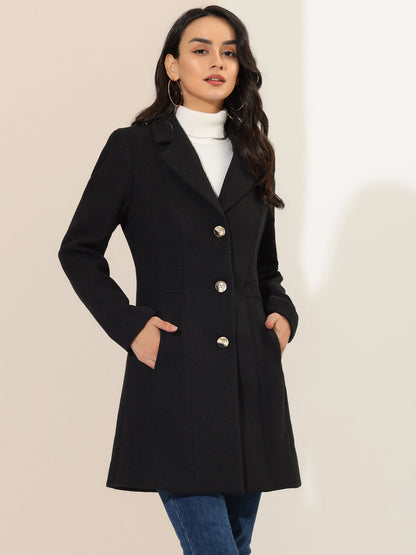 Isabelle Dames Winterjas | Lange Jas met Knoopsluiting