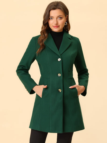 Isabelle Dames Winterjas | Lange Jas met Knoopsluiting