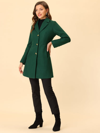 Isabelle Dames Winterjas | Lange Jas met Knoopsluiting