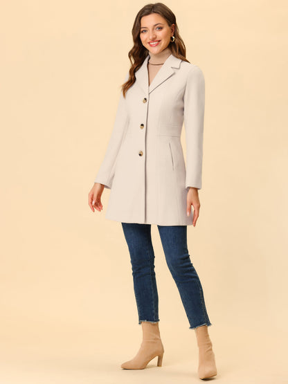 Isabelle Dames Winterjas | Lange Jas met Knoopsluiting