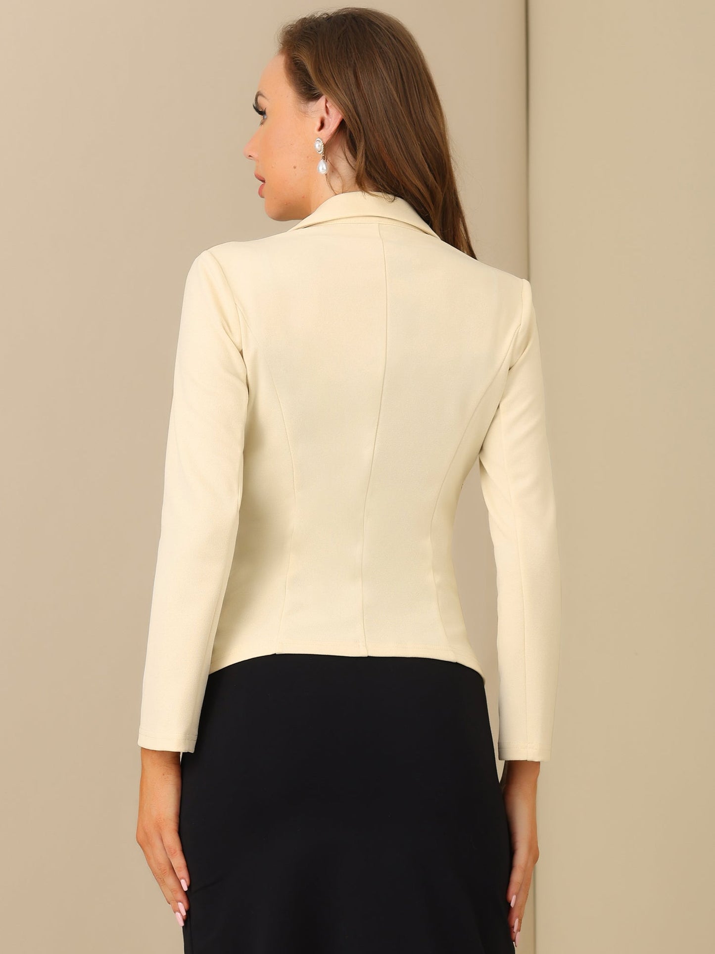 Elena Dames Blazer | Getailleerd Colbert met Revers & Knopen