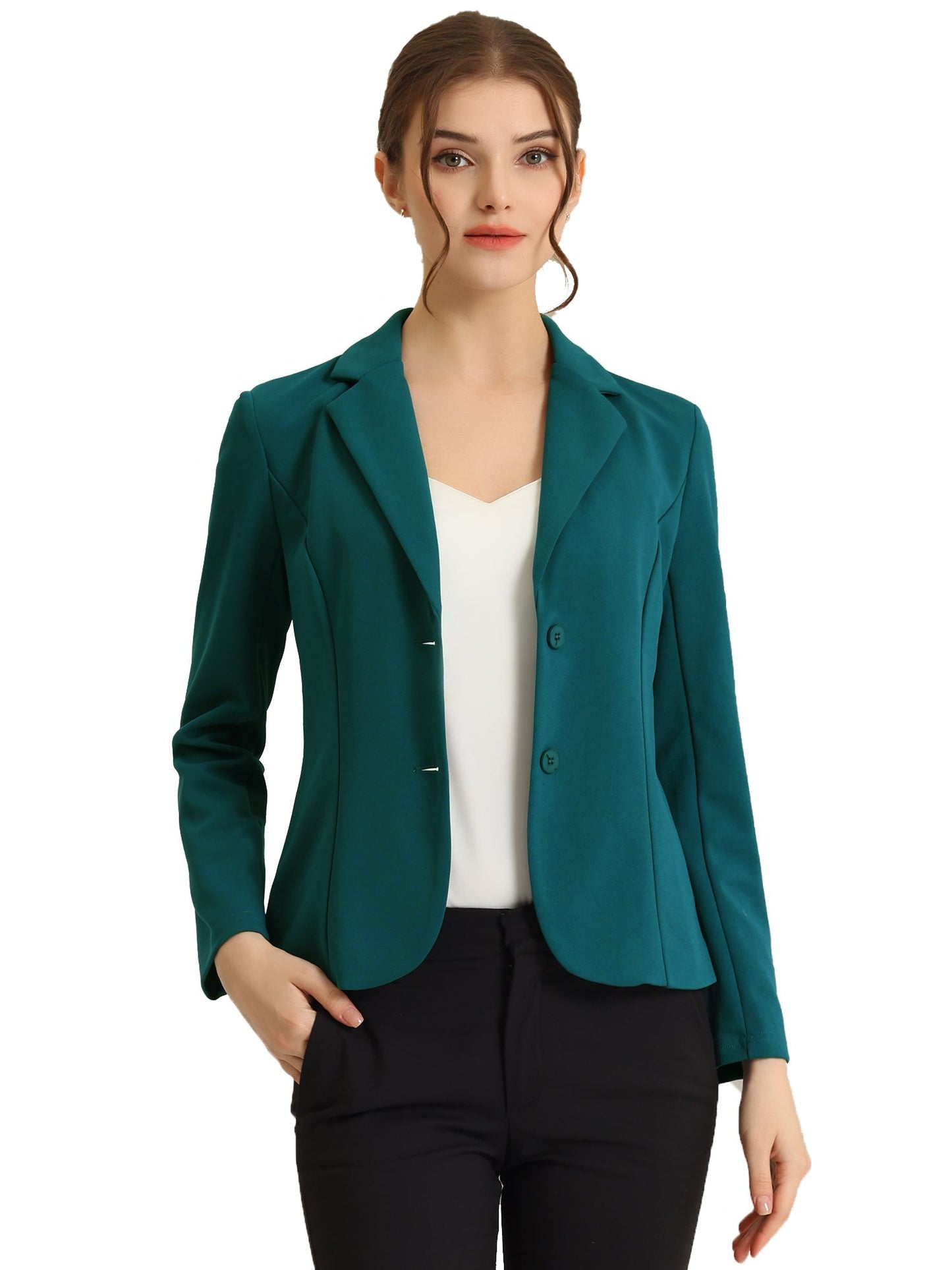 Elena Dames Blazer | Getailleerd Colbert met Revers & Knopen