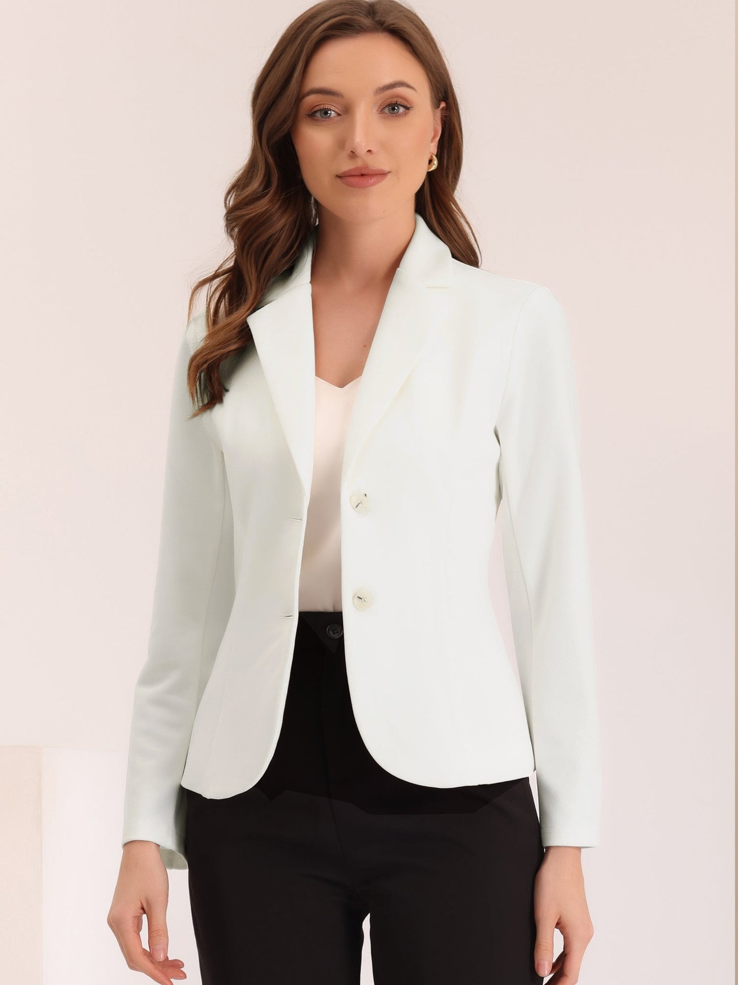 Elena Dames Blazer | Getailleerd Colbert met Revers & Knopen