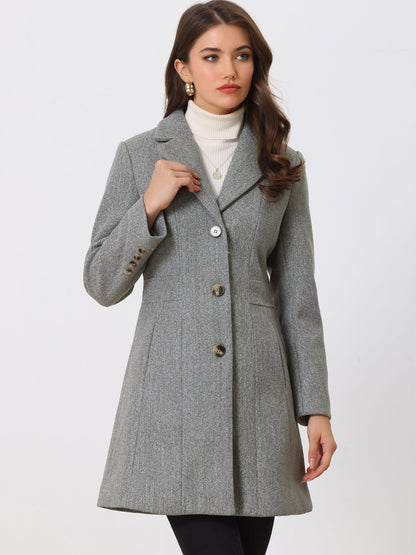 Isabelle Dames Winterjas | Lange Jas met Knoopsluiting