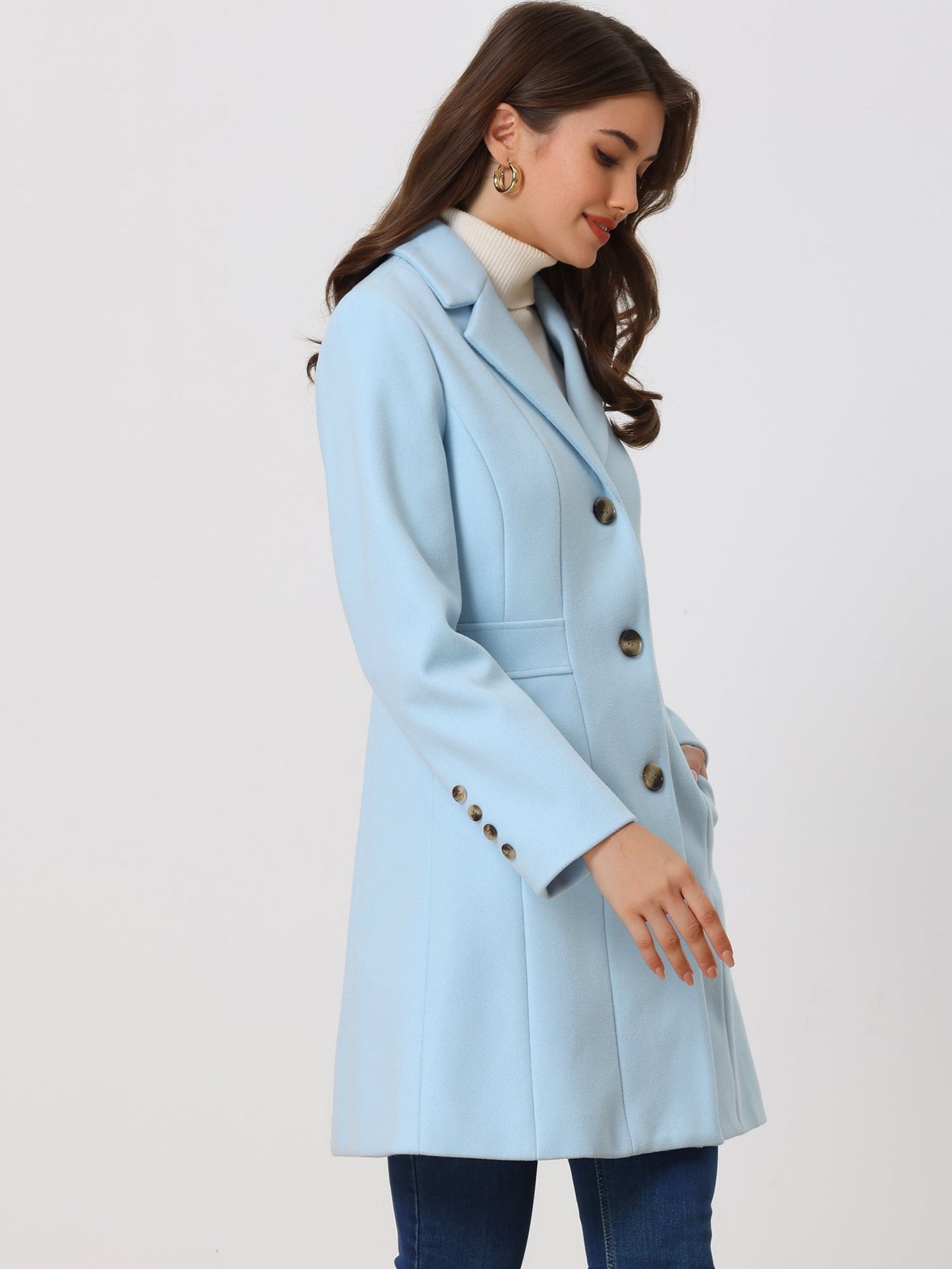 Isabelle Dames Winterjas | Lange Jas met Knoopsluiting