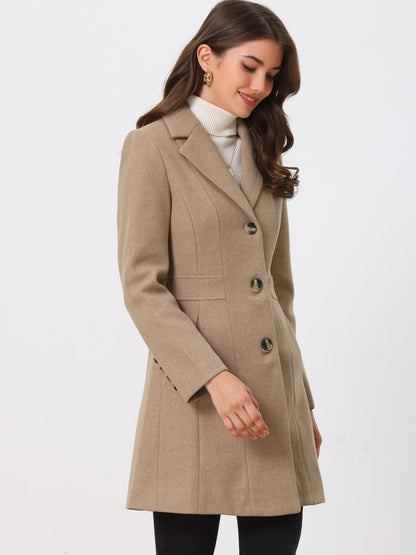Isabelle Dames Winterjas | Lange Jas met Knoopsluiting