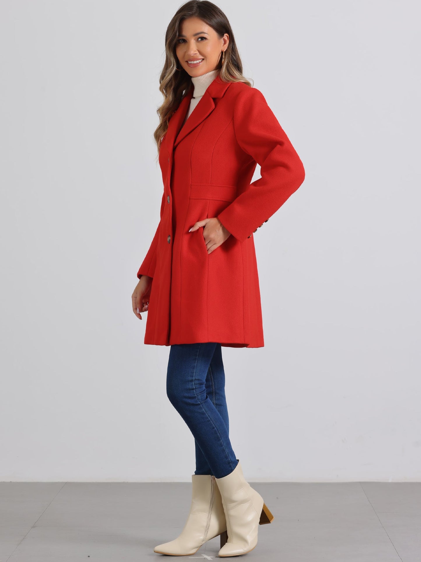 Isabelle Dames Winterjas | Lange Jas met Knoopsluiting