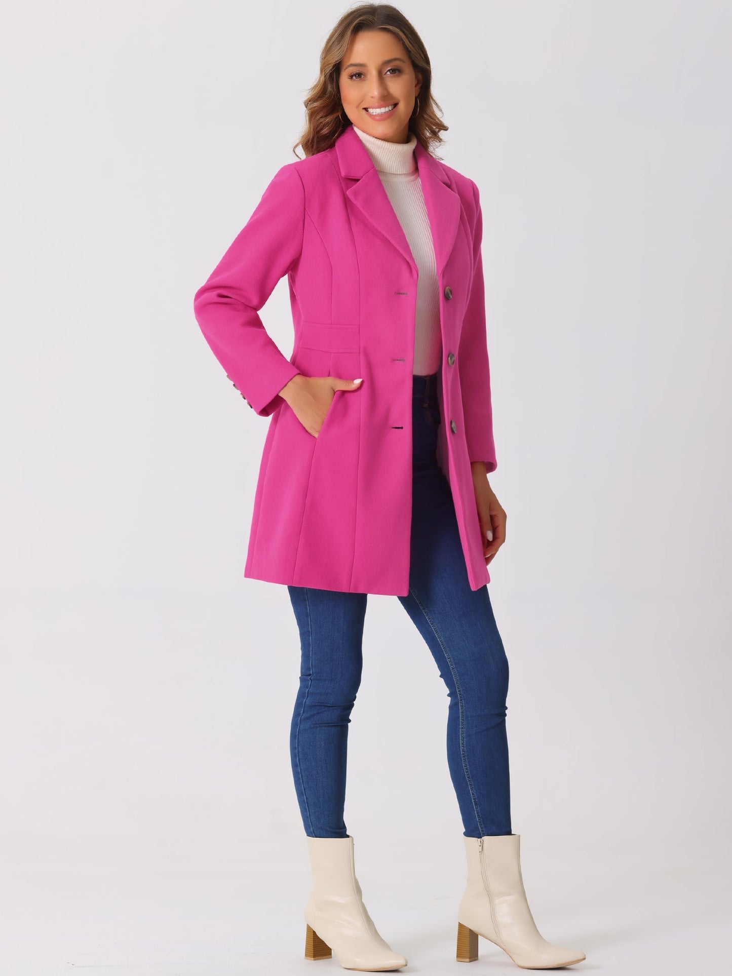 Isabelle Dames Winterjas | Lange Jas met Knoopsluiting