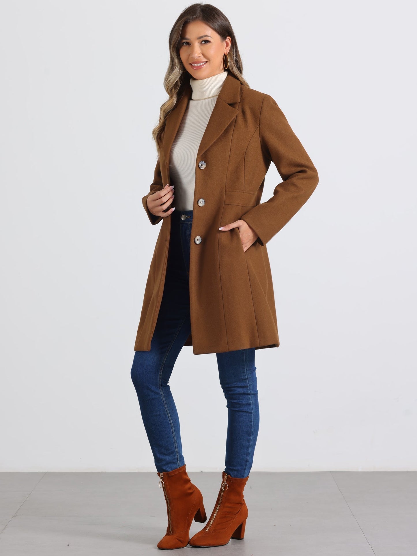 Isabelle Dames Winterjas | Lange Jas met Knoopsluiting