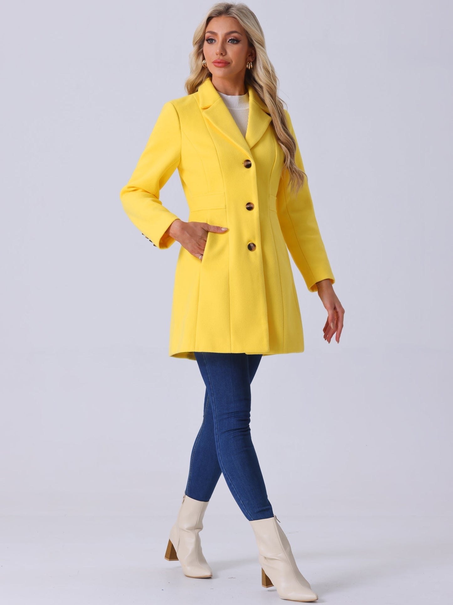 Isabelle Dames Winterjas | Lange Jas met Knoopsluiting