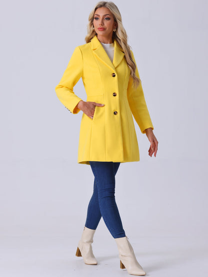 Isabelle Dames Winterjas | Lange Jas met Knoopsluiting