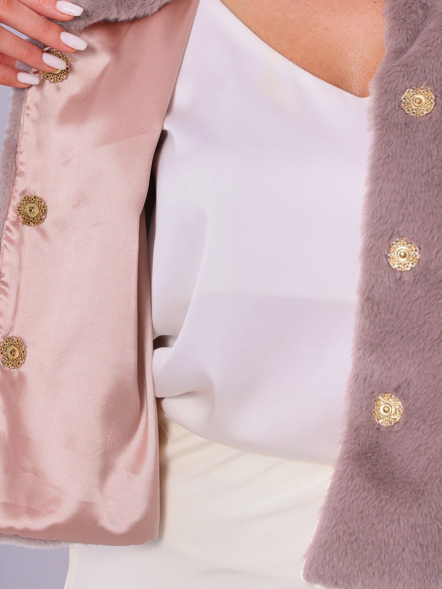 Lucy Dames Faux Fur Jas