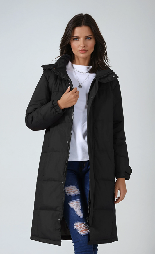 Lange Winterjas Dames | Capuchon & Gewatteerd