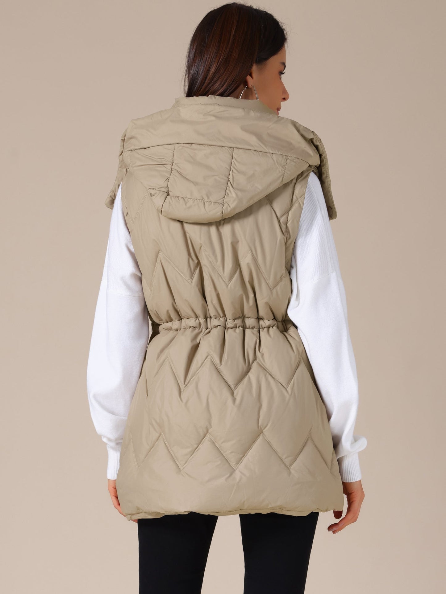Dames Bodywarmer | Lang & Gewatteerd met Capuchon