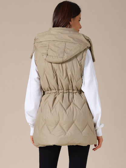 Dames Bodywarmer | Lang & Gewatteerd met Capuchon