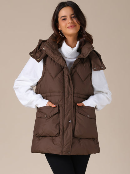 Dames Bodywarmer | Lang & Gewatteerd met Capuchon