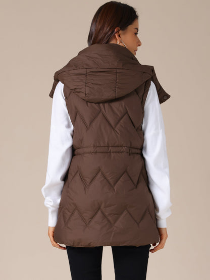 Dames Bodywarmer | Lang & Gewatteerd met Capuchon