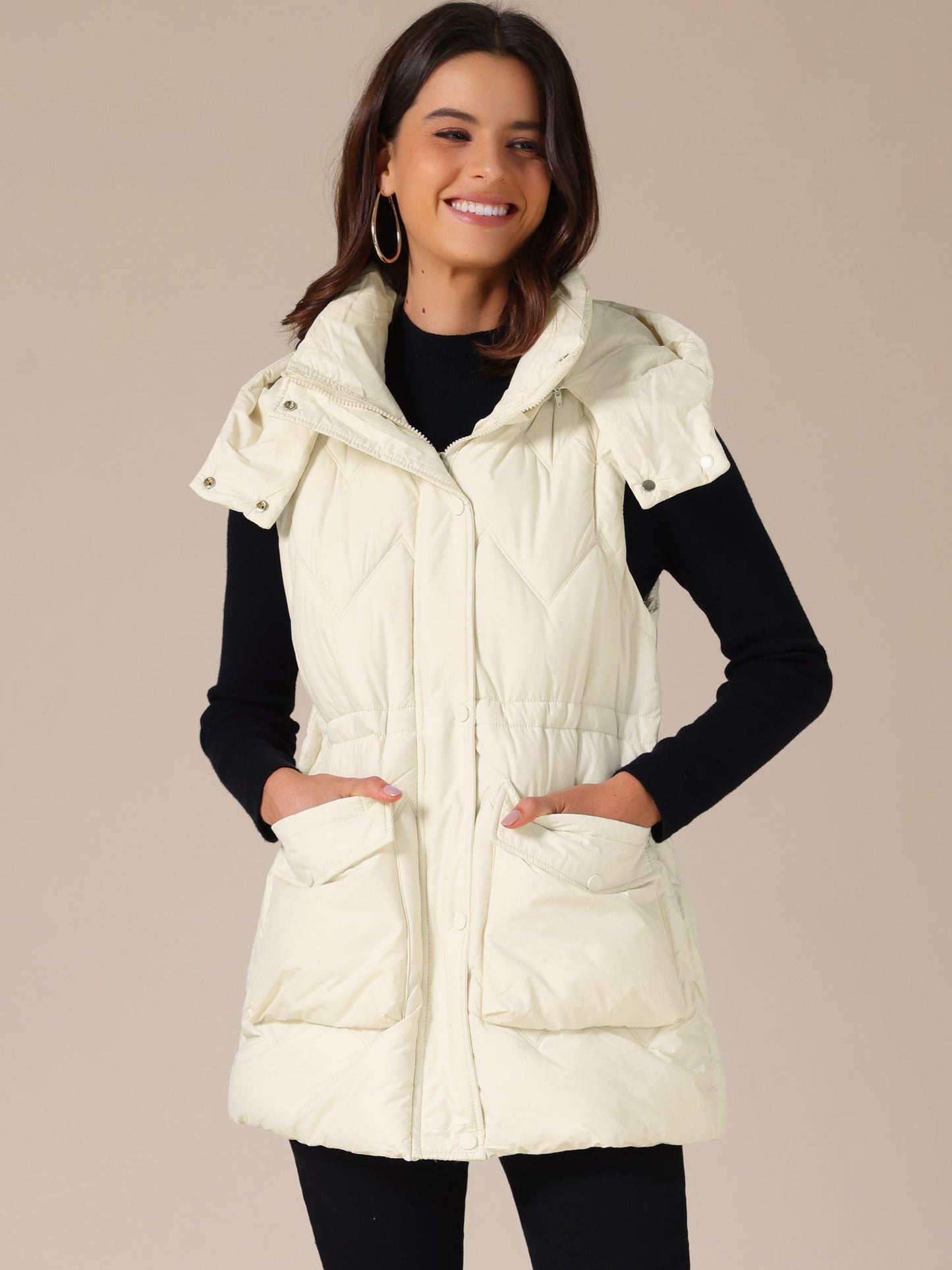 Dames Bodywarmer | Lang & Gewatteerd met Capuchon