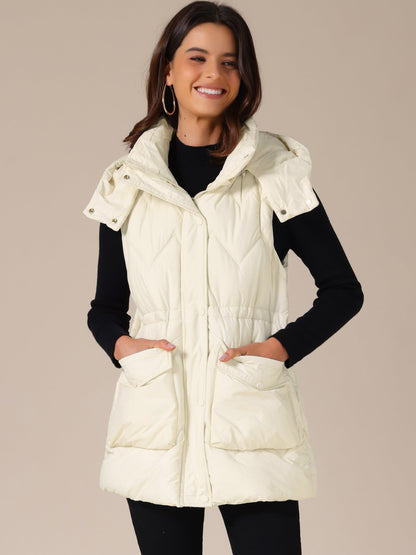 Dames Bodywarmer | Lang & Gewatteerd met Capuchon