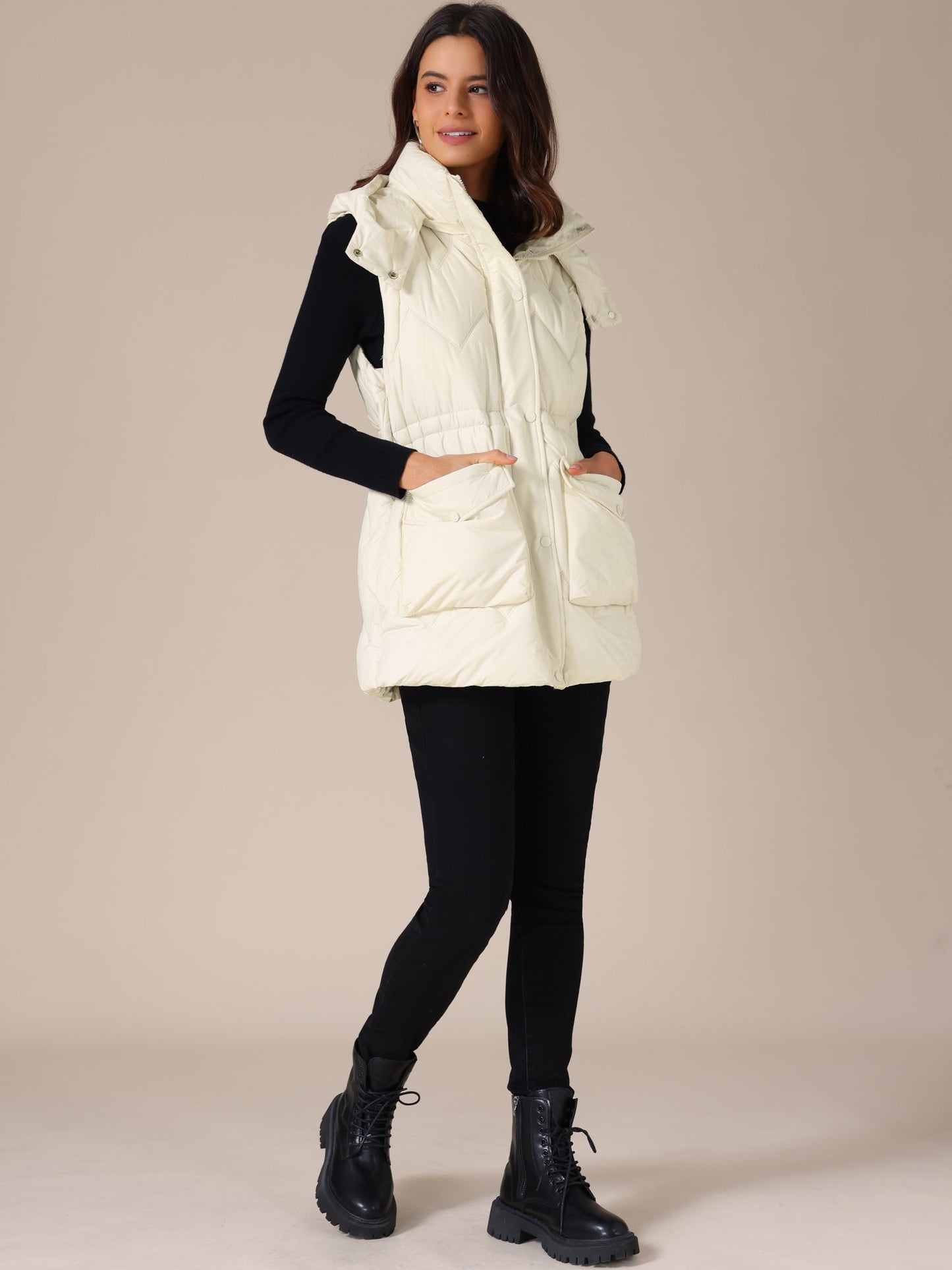 Dames Bodywarmer | Lang & Gewatteerd met Capuchon