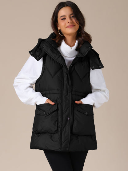 Dames Bodywarmer | Lang & Gewatteerd met Capuchon