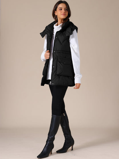 Dames Bodywarmer | Lang & Gewatteerd met Capuchon