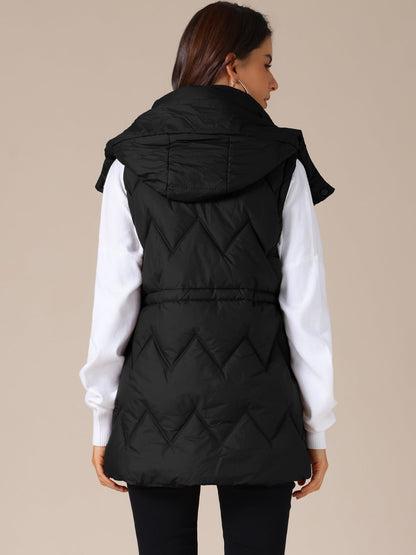 Dames Bodywarmer | Lang & Gewatteerd met Capuchon