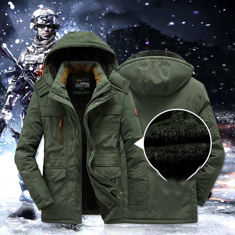 Heren Jas | Winter Parka met Capuchon & Meerdere Zakken