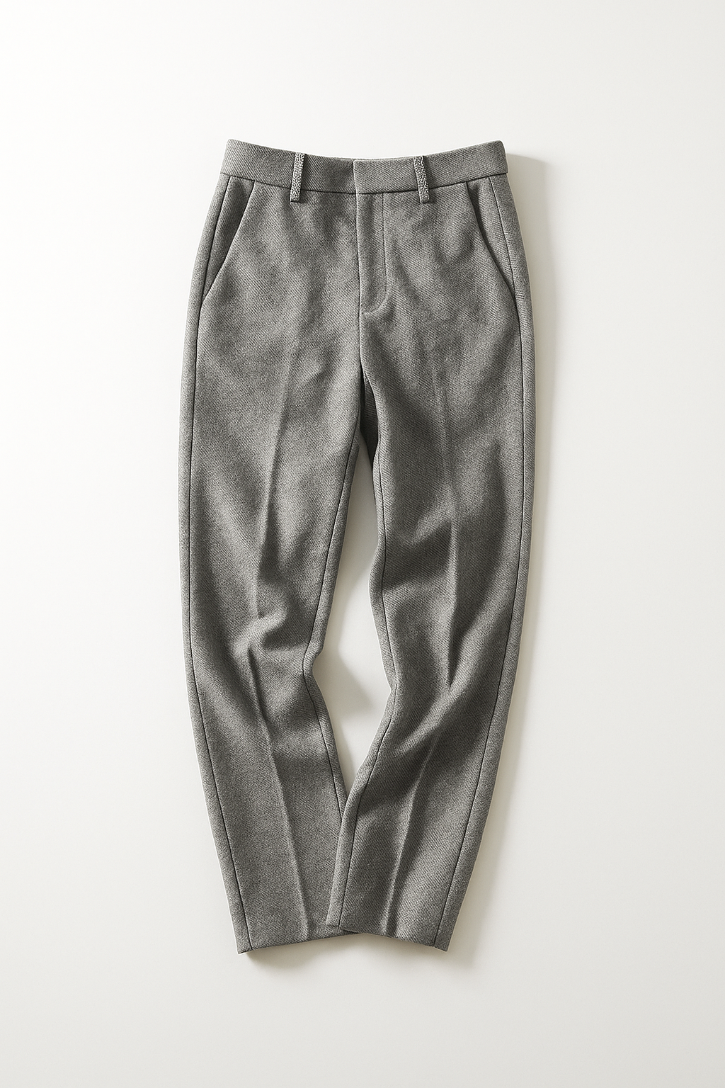 Dames Pantalon | Wolmix Broek met Hoge Taille