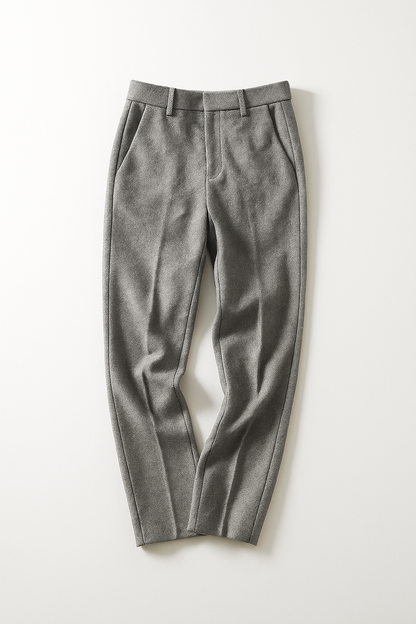 Dames Pantalon | Wolmix Broek met Hoge Taille
