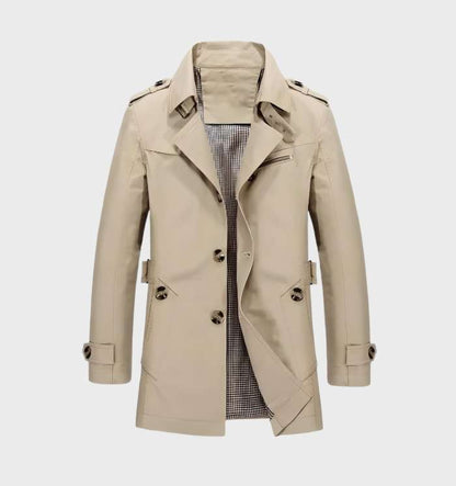 Trenchcoat Heren | Knoopsluiting & Tussenjas