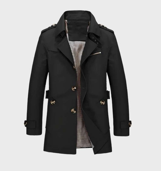 Trenchcoat Heren | Knoopsluiting & Tussenjas