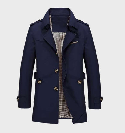 Trenchcoat Heren | Knoopsluiting & Tussenjas